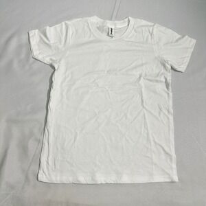NWT Royal Apparel Crewneck T-Shirt Kids Size L 12 White Made in USA Basic Tee